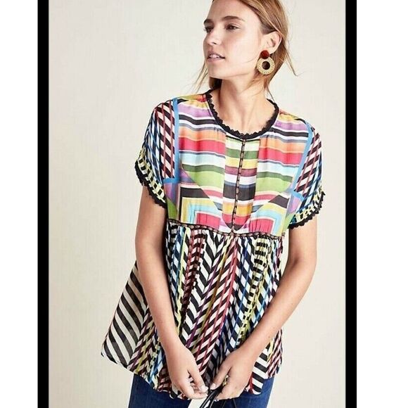 ANTHROPOLOGIE (CONDITIONS APPLY) KYNSA TOP - Picture 1 of 8